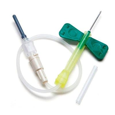 Игла-бабочка двусторонняя для капельницы 0,8x19мм 21G для забора венозной крови (100 шт.)