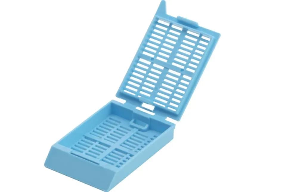 Гистологические кассеты с крышкой, голубые (250 шт.)