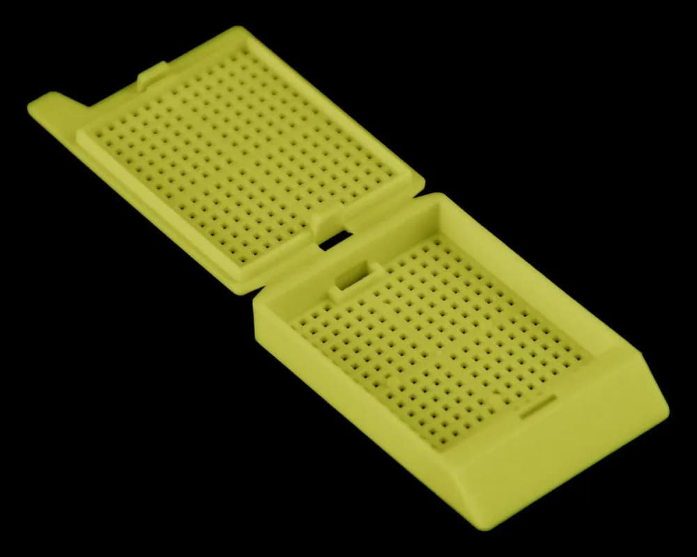 Гистологические кассеты с крышкой, желтые (250 шт.)