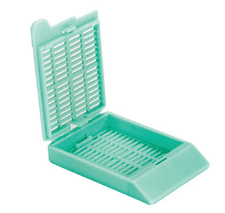 Гистологические кассеты с крышкой, зеленые (250 шт.)