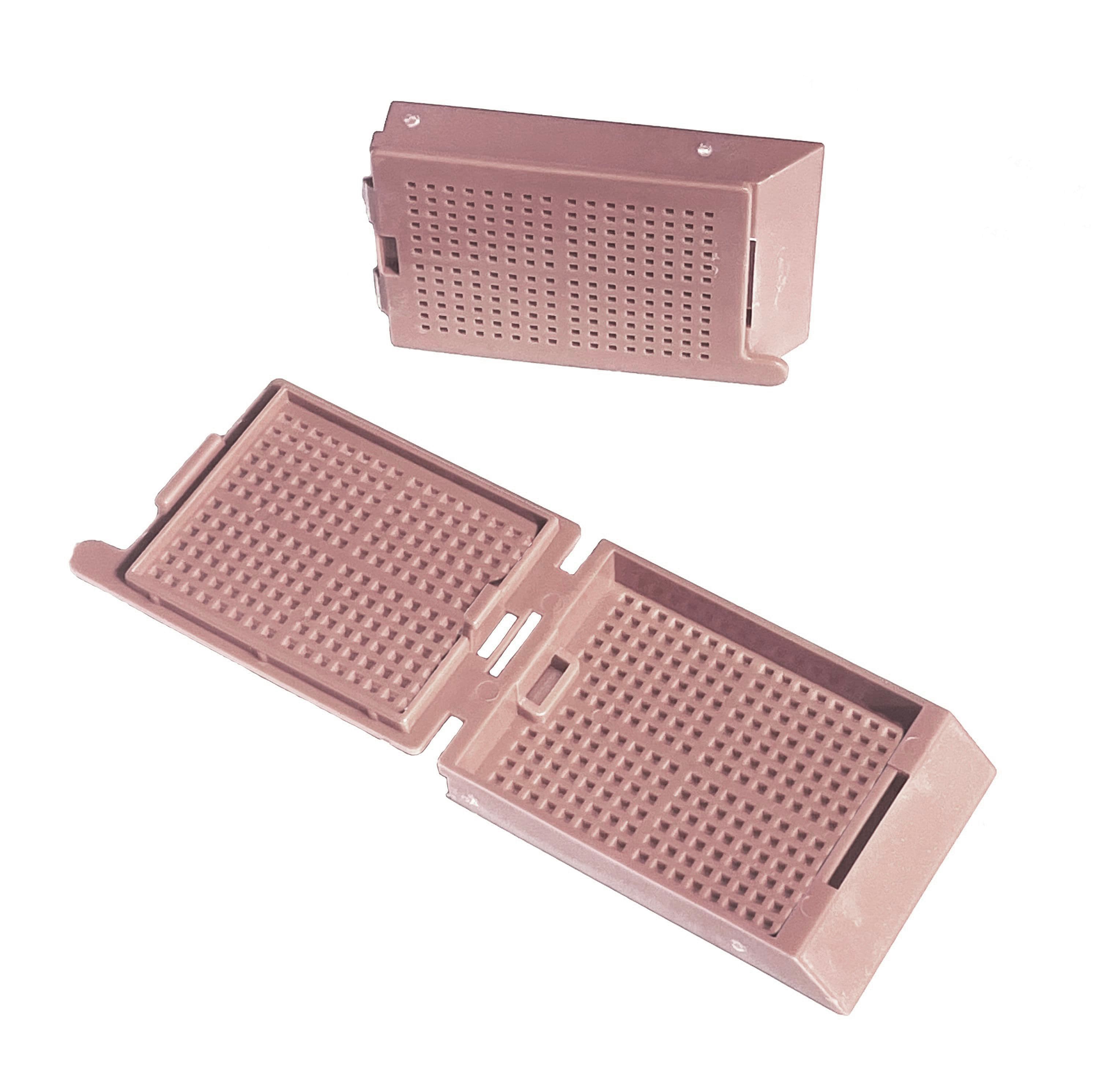 Гистологические кассеты с крышкой, разборные, розовые (500 шт.)