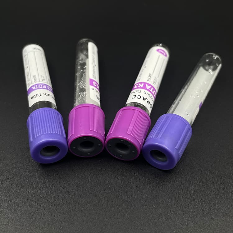 Пробирка вакуумная для взятия венозной крови с антикоагулянтом ЭДТА К2 13х75мм, 4мл, сиреневая крышка (100 шт)
